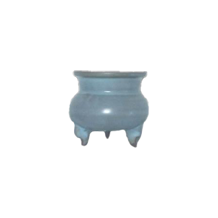 天蓝釉三足炉